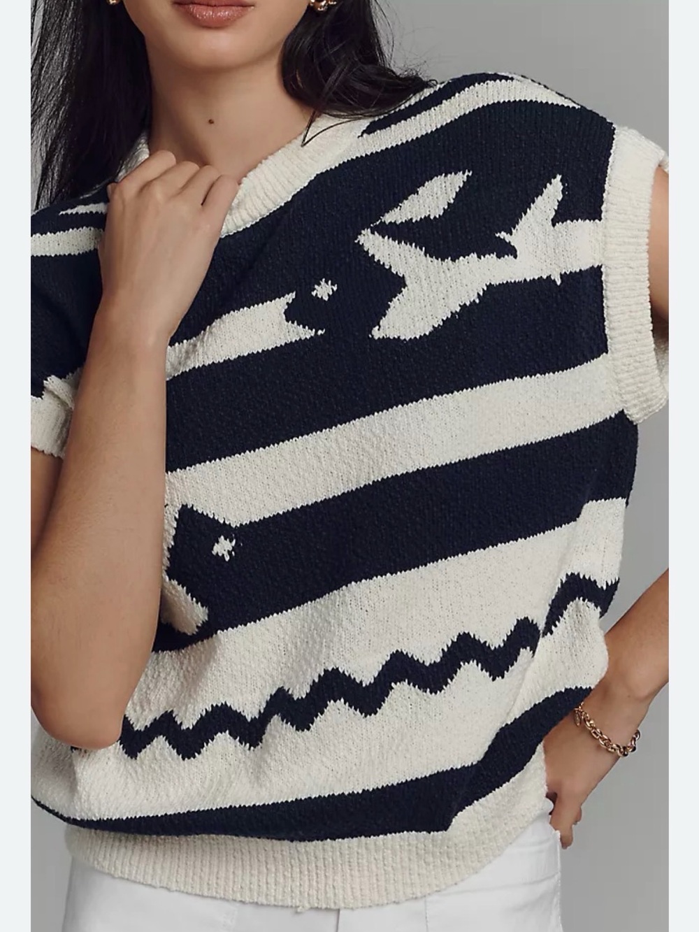 Maeve fish sweater vest
